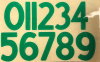1 1/2" Throwback kelly green pair (left and right side)